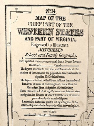 Map of the Chief Part of the Western States and Part of Virginia. Engraved to Illustrate Mitchells "School and Family Geography".