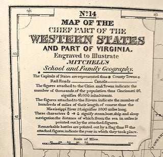Map of the Chief Part of the Western States and Part of Virginia. Engraved to Illustrate Mitchells "School and Family Geography".