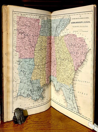 Mitchell's New School Atlas. A Series of Forty-Four Copperplate Maps, Compiled From the Great Atlases of Keith Johnson, Kiepert, The Geographical Institute of Weimar, From the United States Coast Survey, The Surveys of the War Department and of the Several States..... With Important Geographical Tables and an Extensive Pronouncing Vocabulary of Nearly Ten Thousand Names