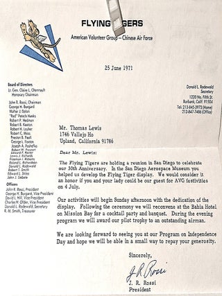 Flying Tiger 30th Anniversary Reunion - American Volunteer Group/Chinese Air Force, Inc. 1941 - 1971