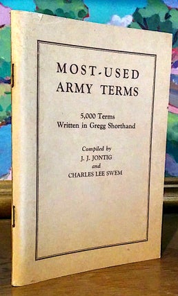 Item #9387 Most - Used Army Terms. 5,000 Terms Written in Gregg Shorthand. Shorthand plates...
