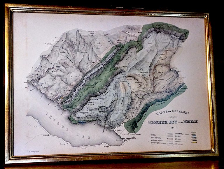 Item #9417 Karte Des Gebirges Zwischen dem Thunner See und der Emme. Map, L. Rutimeyer del. -- Topogr. Anstalt v. J. Wurster u. Comp. in Winterthur.