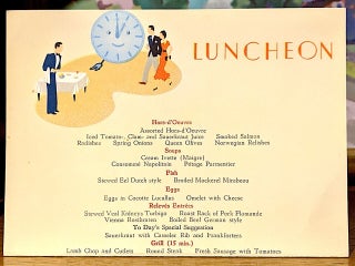 Item #9924 Holland America Line Luncheon Menu. Friday, October 7th 1938. R.M.S. "Statendam"...